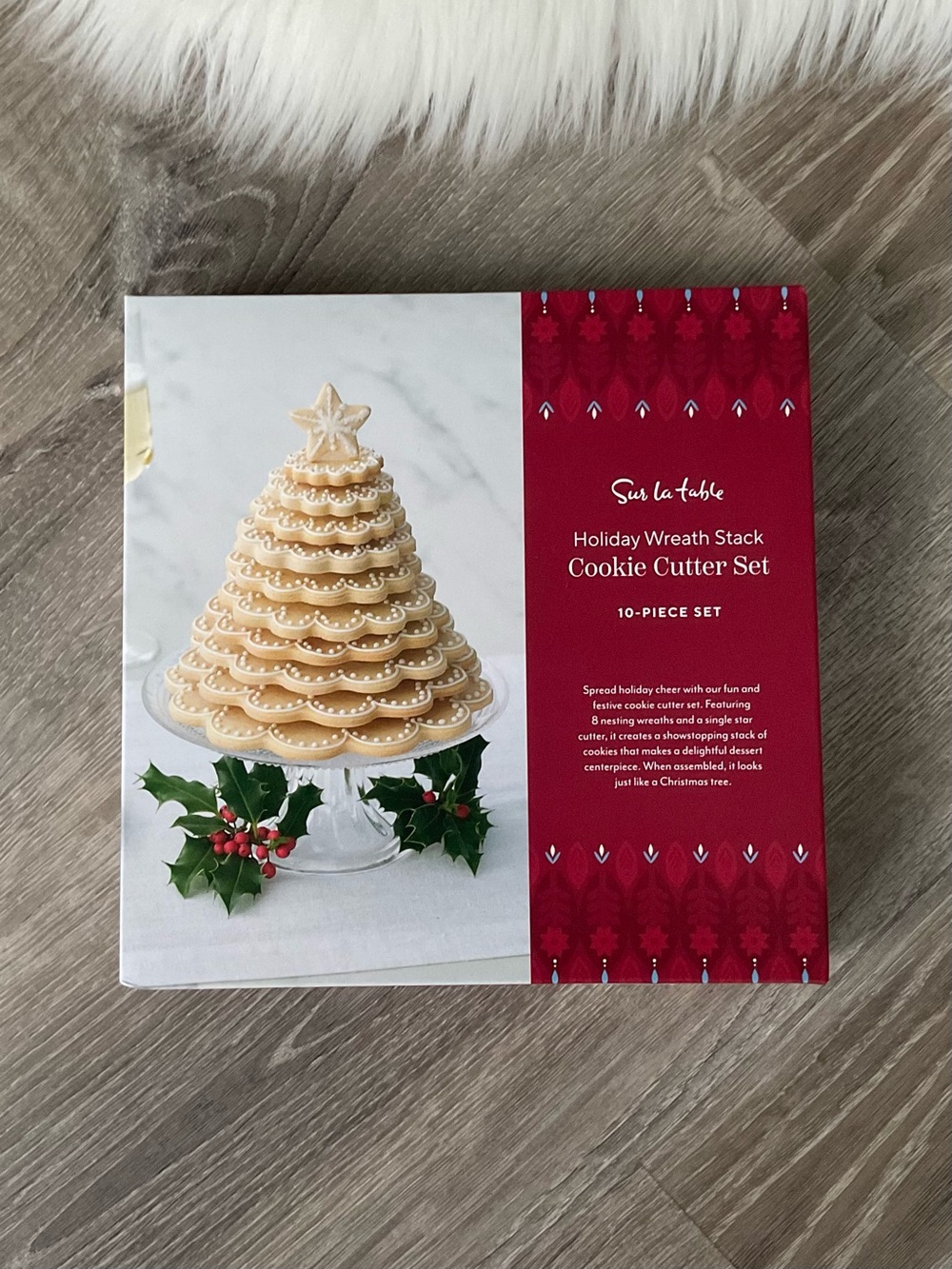 🎄❤️💚 Sur La Table Holiday Wreath Stack Cookie Cutter Set